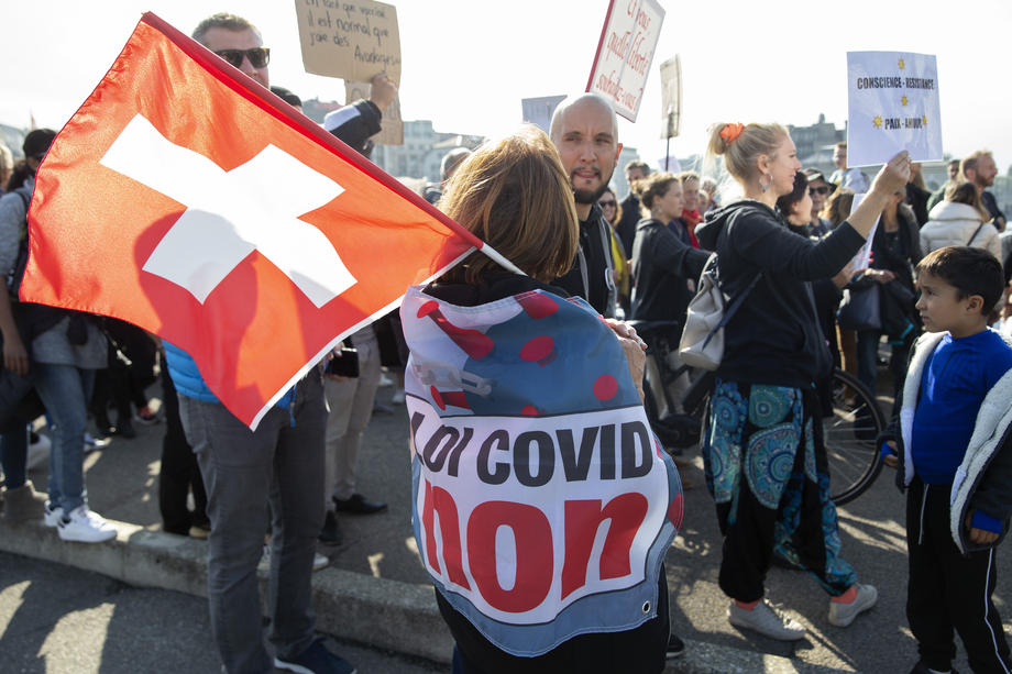 Covid protest Geneva