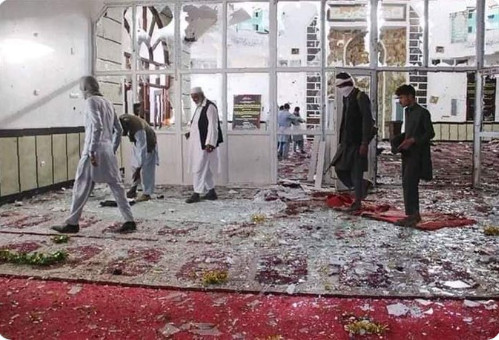 An explosion at an Afghan mosque