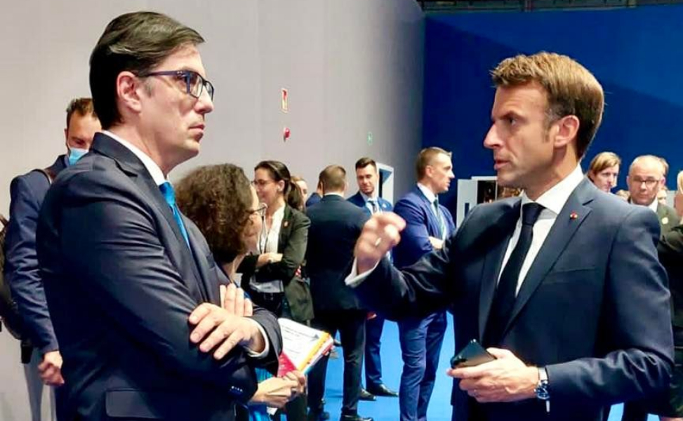 Stevo Pendarovski and Emmanuel Macron