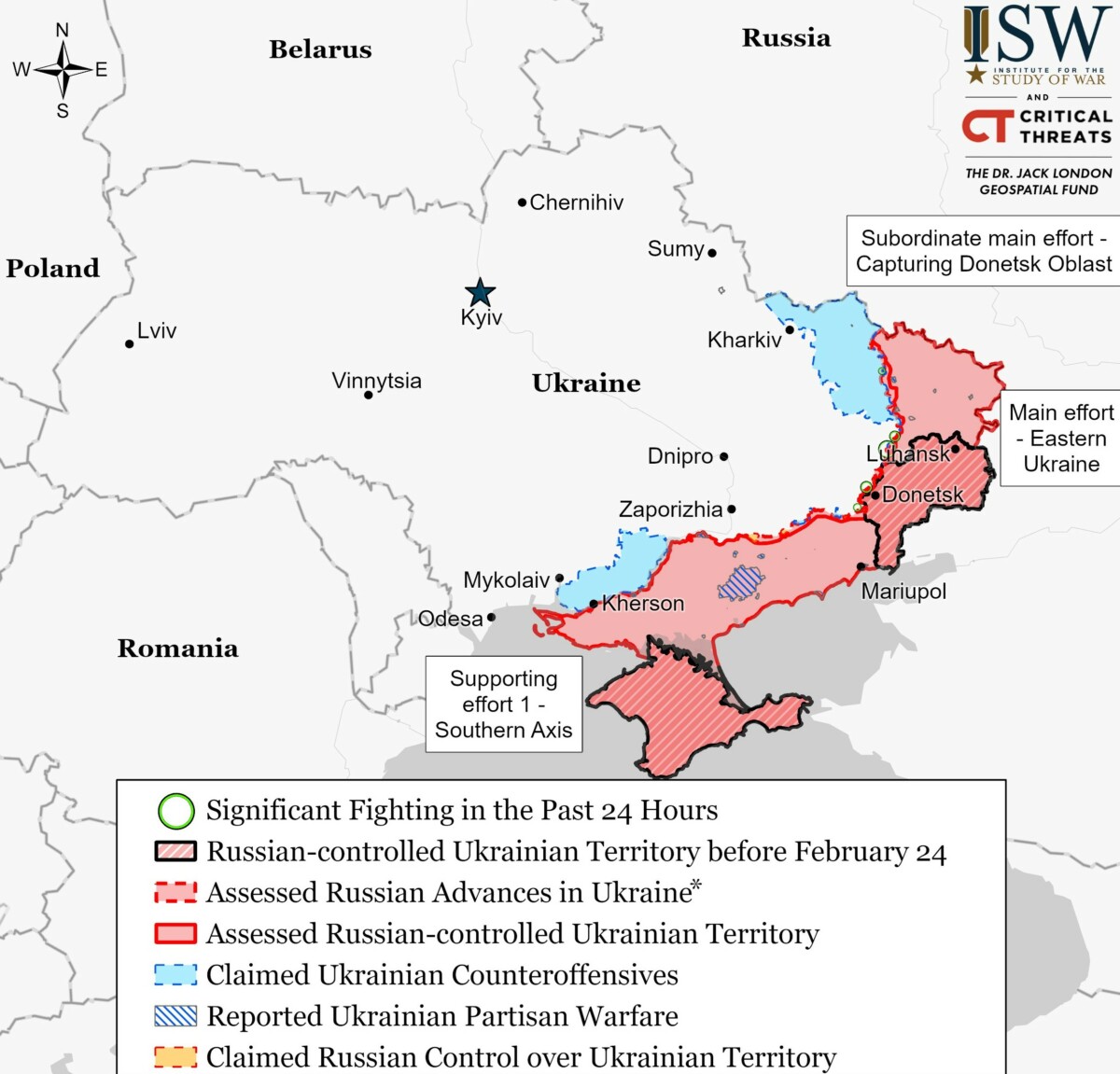 Институт за војна (IWS): Русите се прегрупираат во источна  .