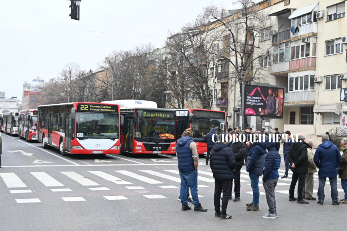 скопје блокирано протест приватни автобуси превозници (7)