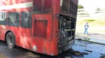 фото:ЈСП, изгорен автобус