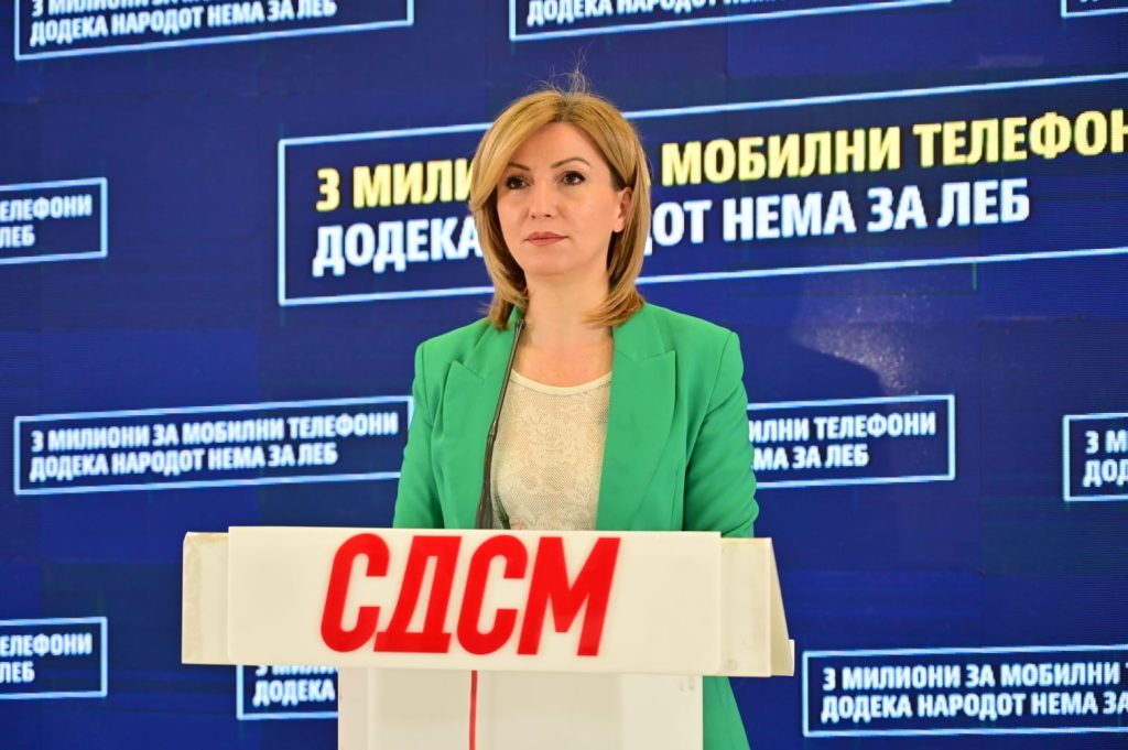 Прес-конференција на СДСМ/ Богданка Кузеска