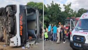 ВИДЕО | Автобус се преврте во Турција — загина една патничка, 40 се повредени