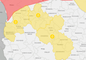Од Косово и Албанија вечерва надоаѓа ново опасно невреме, предупредува УХМР